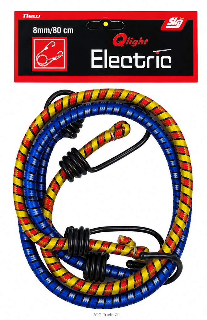 Sky-Qlight Electric gumipók 8mm/80cm (2db/csomag) vegyes színekben (kék, piros, sárga, zöld)