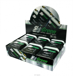 SKY Green 4,5 V lapos féltartós elem (12 csomag)