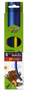 Sky Art Junior  6db-os flexibilis színesceruza, PVC bevonattal