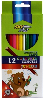 Sky Art Junior 12db-os háromszögletű színesceruza