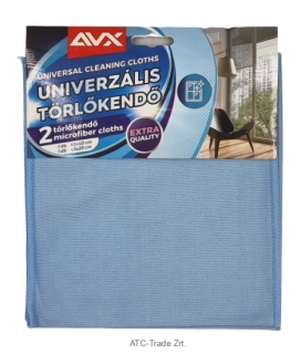 AVX univerzális törlőkendő szett, 2 db/szett  kék színű